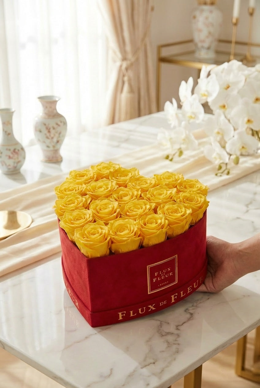 Infinity Heart Red Suede Large