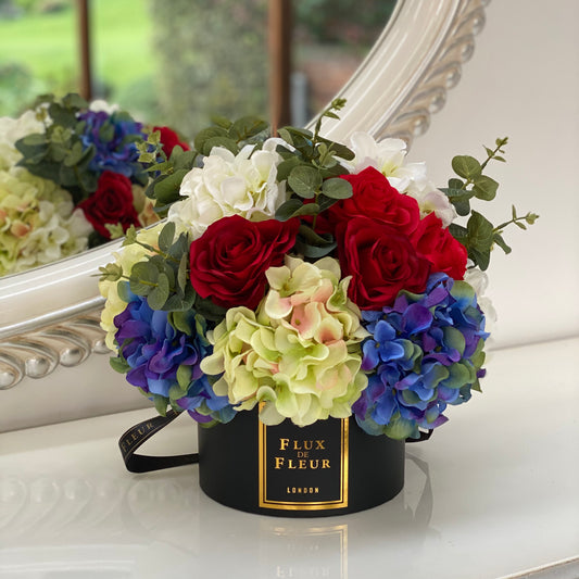 Forever Roses, Hydrangeas & Eucalyptus