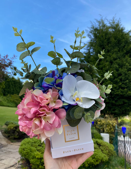 Eternity - Phalaenopsis Orchid, Hydrangeas & Eucalyptus