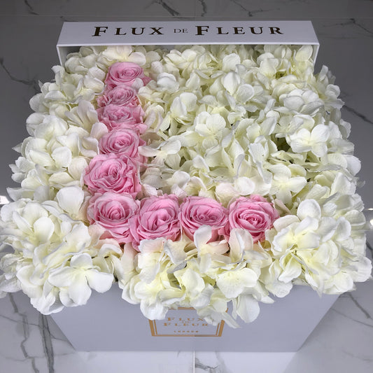 Custom Roses Box - Roses and Hydrangea Combo - FLUX DE FLEUR