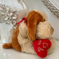 Dog Teddy Carrying I Love You Heart